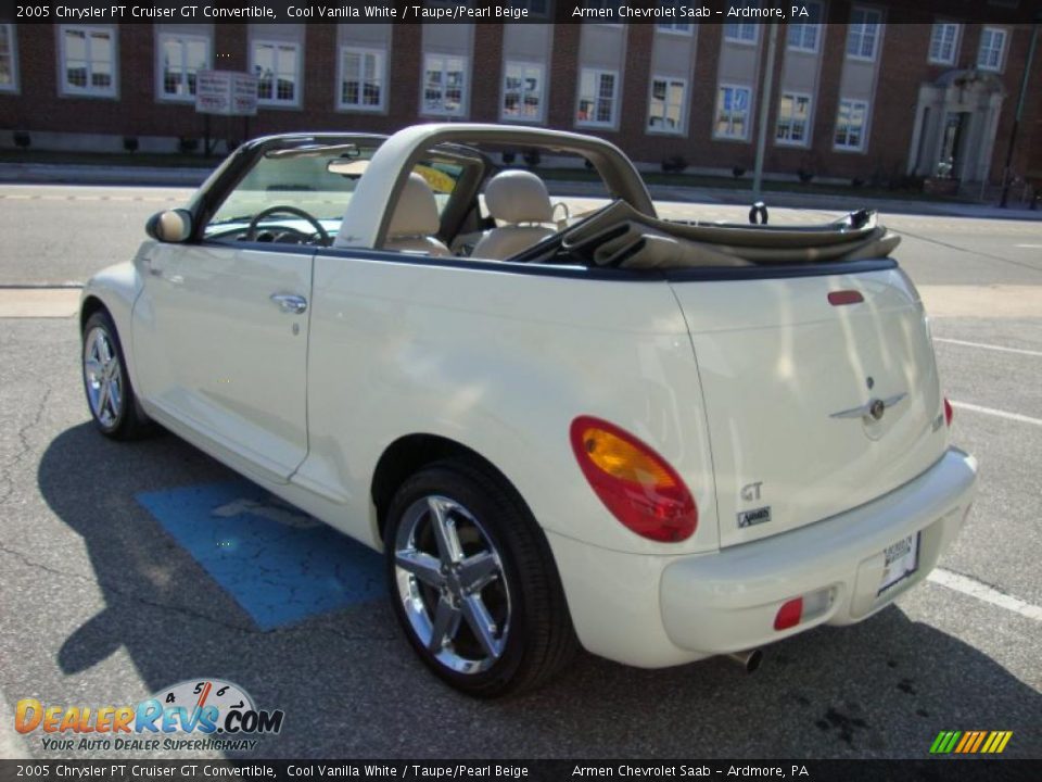 2005 Chrysler PT Cruiser GT Convertible Cool Vanilla White / Taupe/Pearl Beige Photo #9
