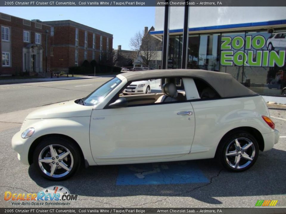 2005 Chrysler PT Cruiser GT Convertible Cool Vanilla White / Taupe/Pearl Beige Photo #33