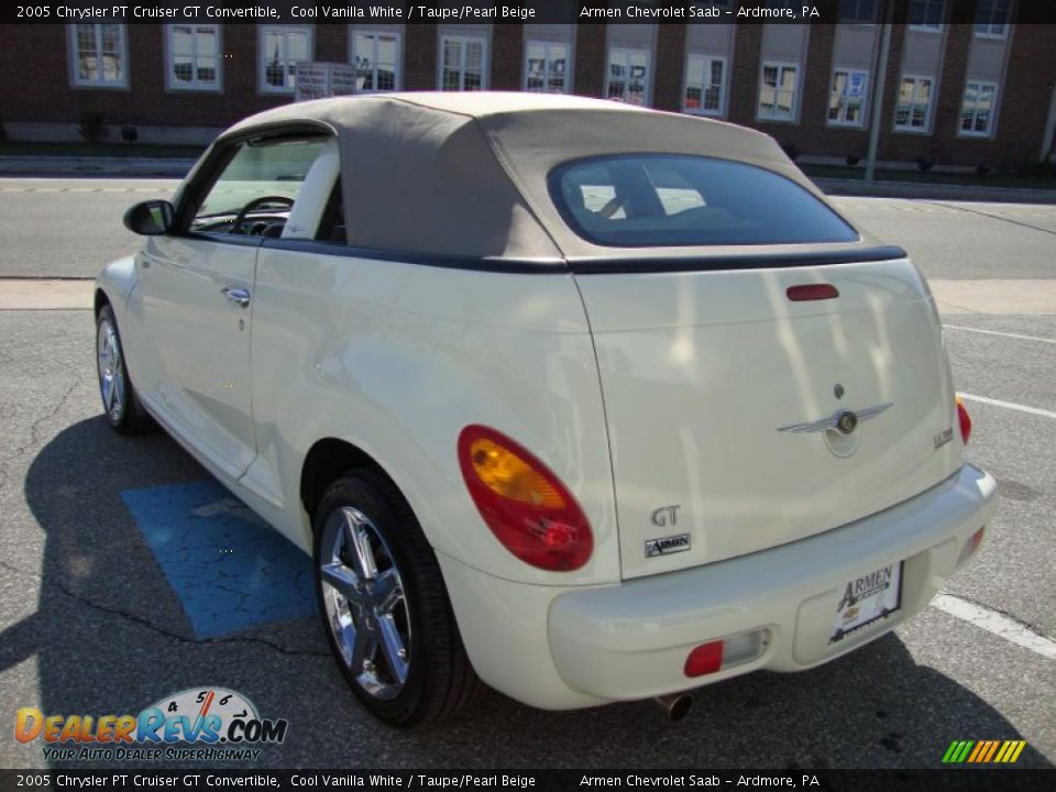 2005 Chrysler PT Cruiser GT Convertible Cool Vanilla White / Taupe/Pearl Beige Photo #34