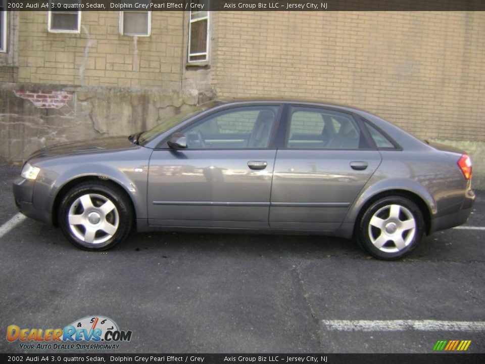 2002 Audi A4 3.0 quattro Sedan Dolphin Grey Pearl Effect / Grey Photo #1