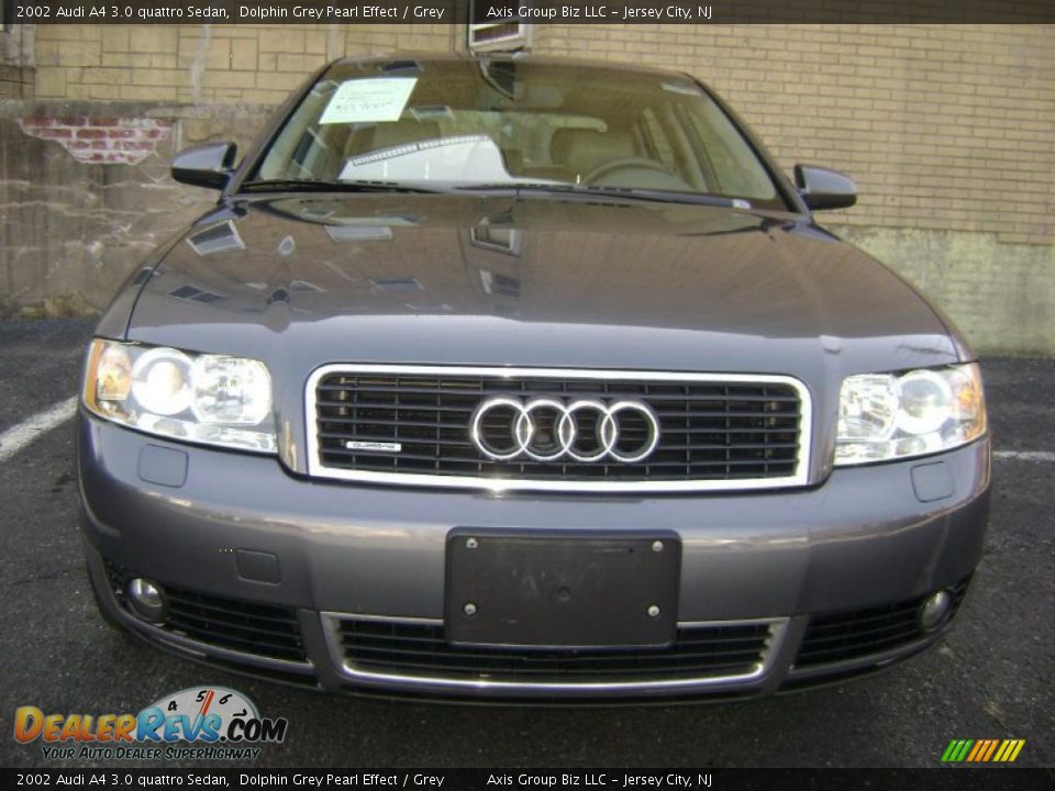 2002 Audi A4 3.0 quattro Sedan Dolphin Grey Pearl Effect / Grey Photo #4