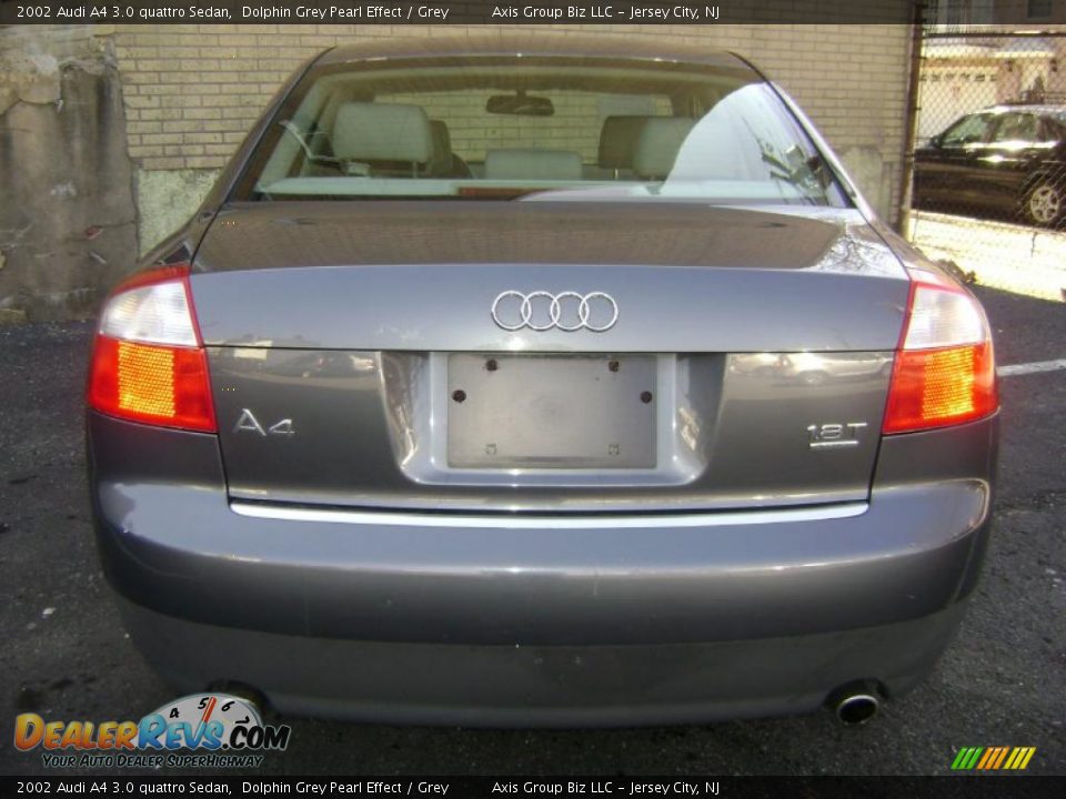 2002 Audi A4 3.0 quattro Sedan Dolphin Grey Pearl Effect / Grey Photo #5