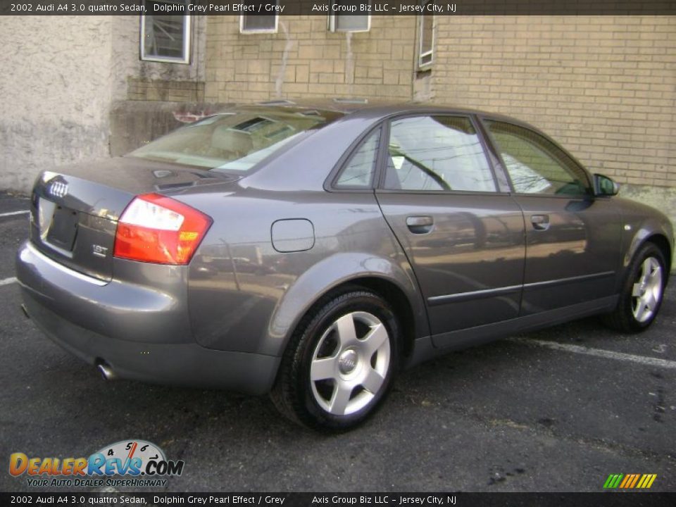 2002 Audi A4 3.0 quattro Sedan Dolphin Grey Pearl Effect / Grey Photo #6