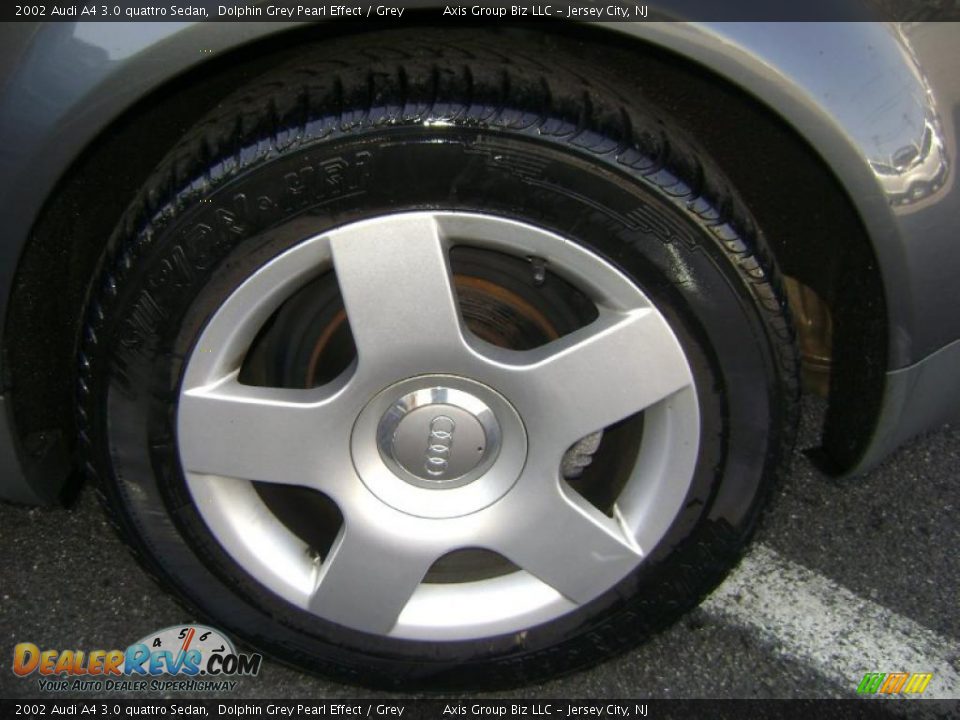 2002 Audi A4 3.0 quattro Sedan Dolphin Grey Pearl Effect / Grey Photo #8