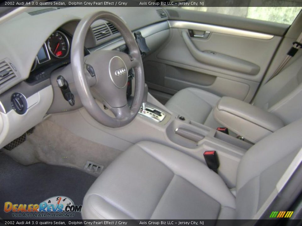 2002 Audi A4 3.0 quattro Sedan Dolphin Grey Pearl Effect / Grey Photo #11