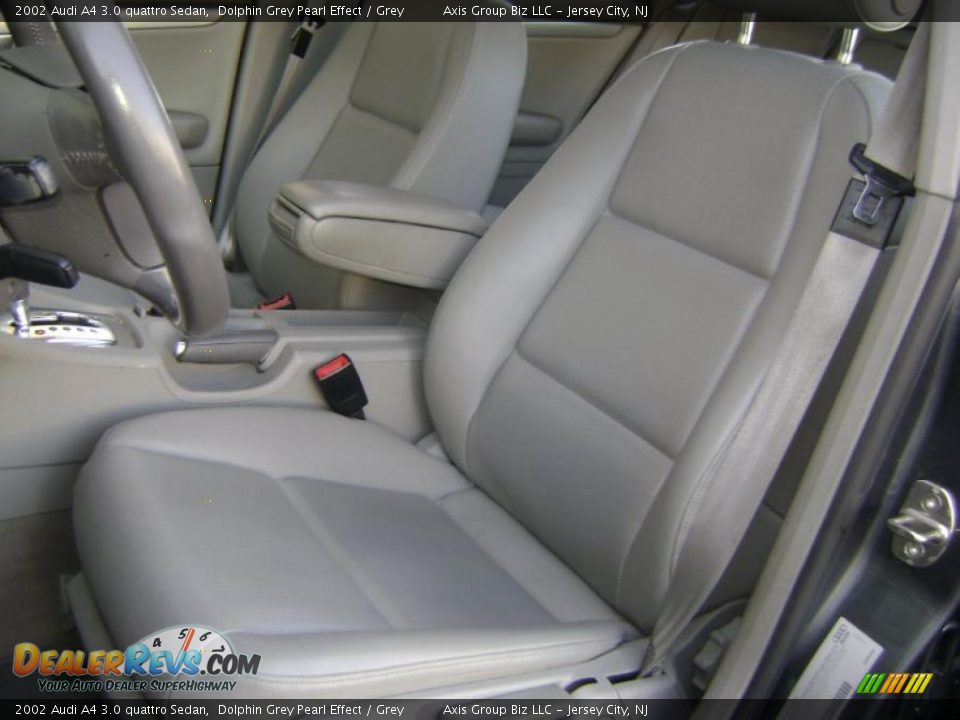 2002 Audi A4 3.0 quattro Sedan Dolphin Grey Pearl Effect / Grey Photo #12