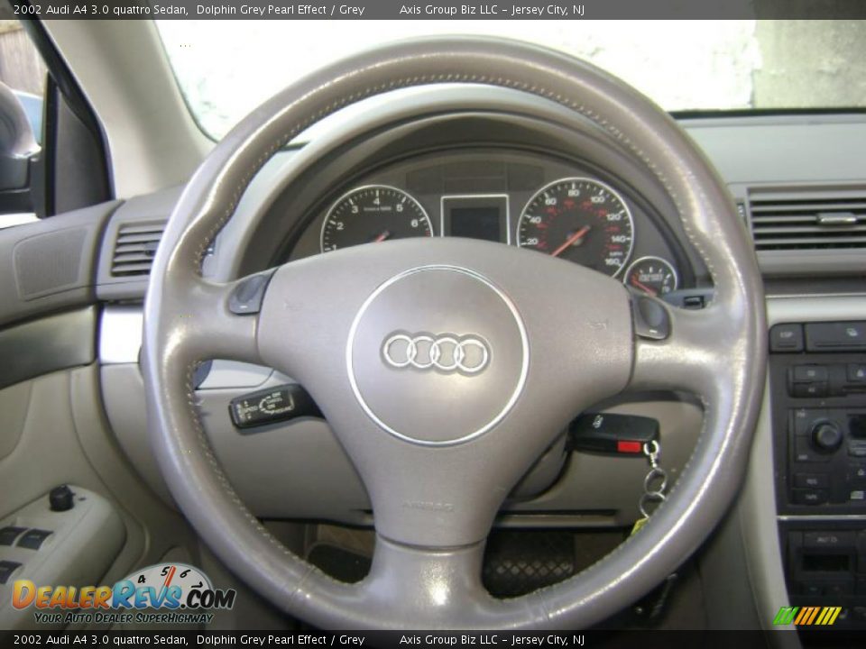 2002 Audi A4 3.0 quattro Sedan Dolphin Grey Pearl Effect / Grey Photo #20