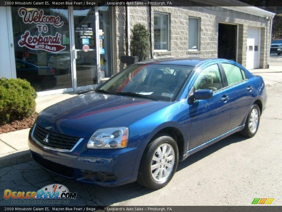 2009 Mitsubishi Galant ES Maizen Blue Pearl / Beige Photo #1