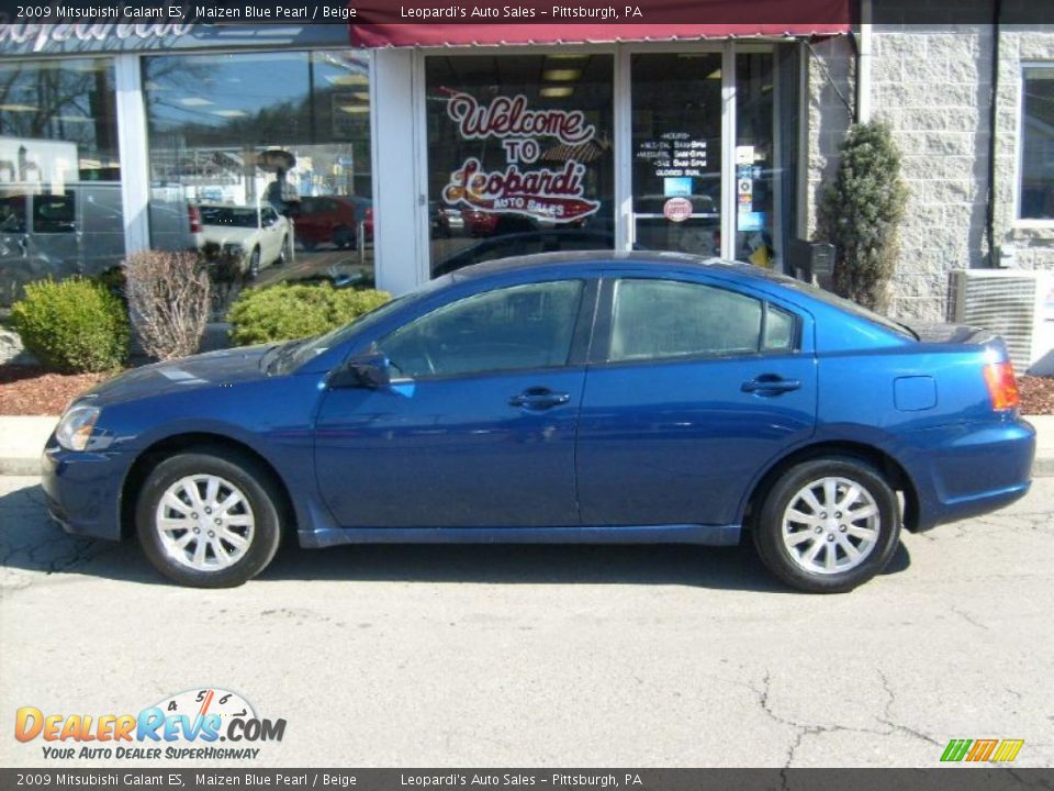 2009 Mitsubishi Galant ES Maizen Blue Pearl / Beige Photo #2