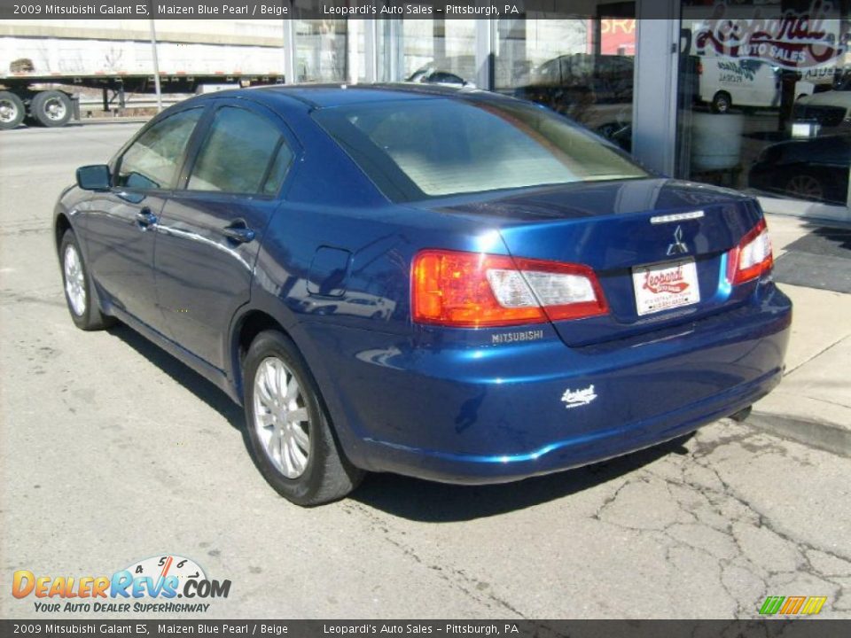 2009 Mitsubishi Galant ES Maizen Blue Pearl / Beige Photo #3
