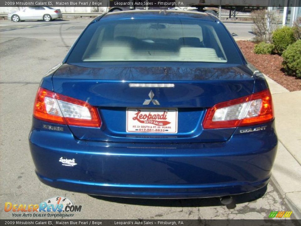 2009 Mitsubishi Galant ES Maizen Blue Pearl / Beige Photo #4