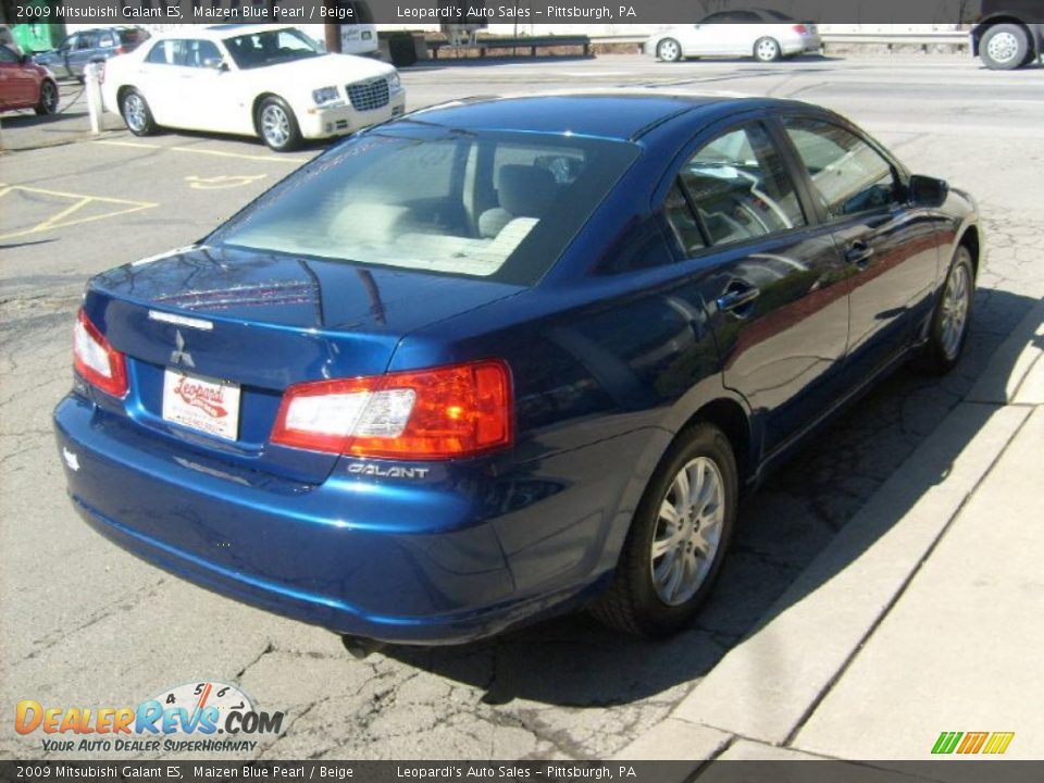 2009 Mitsubishi Galant ES Maizen Blue Pearl / Beige Photo #5