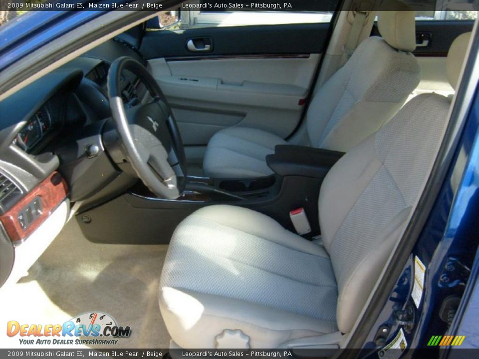 2009 Mitsubishi Galant ES Maizen Blue Pearl / Beige Photo #9