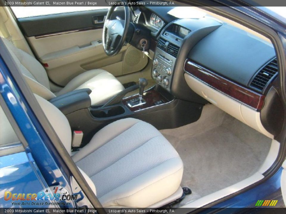 2009 Mitsubishi Galant ES Maizen Blue Pearl / Beige Photo #12