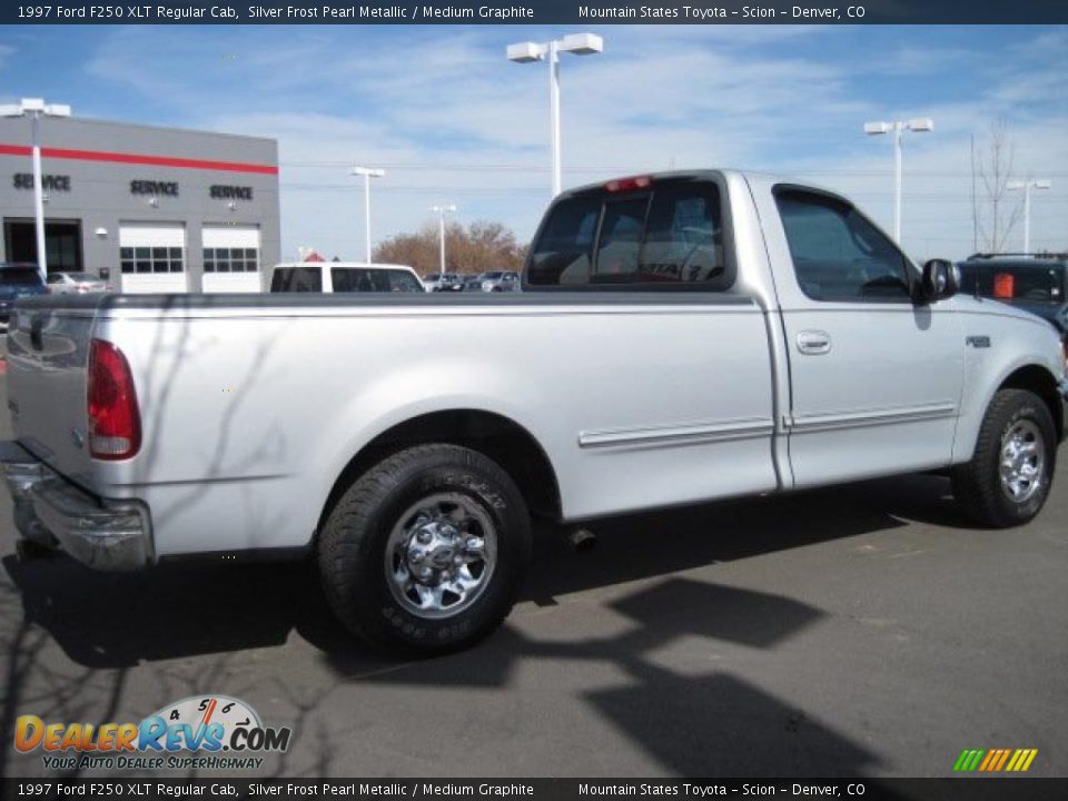 1997 Ford F250 XLT Regular Cab Silver Frost Pearl Metallic / Medium Graphite Photo #2