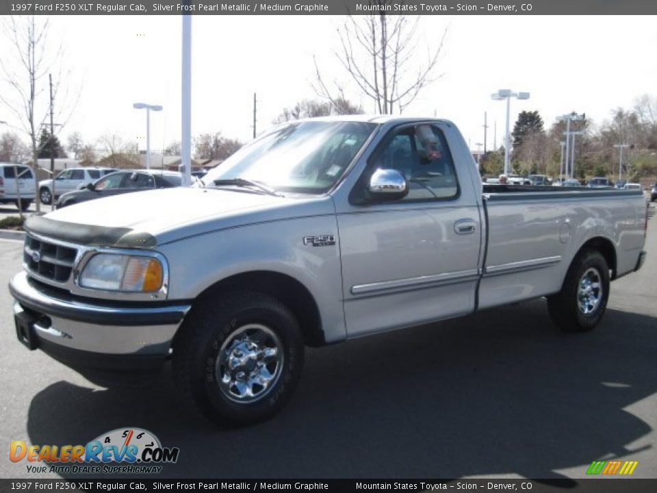 1997 Ford F250 XLT Regular Cab Silver Frost Pearl Metallic / Medium Graphite Photo #5