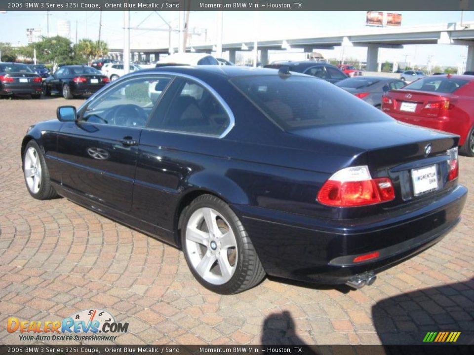 2005 BMW 3 Series 325i Coupe Orient Blue Metallic / Sand Photo #5