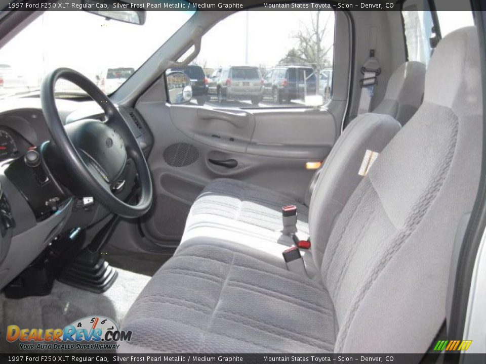 1997 Ford F250 XLT Regular Cab Silver Frost Pearl Metallic / Medium Graphite Photo #8