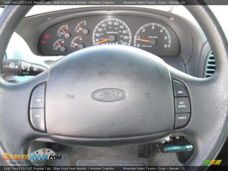 1997 Ford F250 XLT Regular Cab Silver Frost Pearl Metallic / Medium Graphite Photo #14
