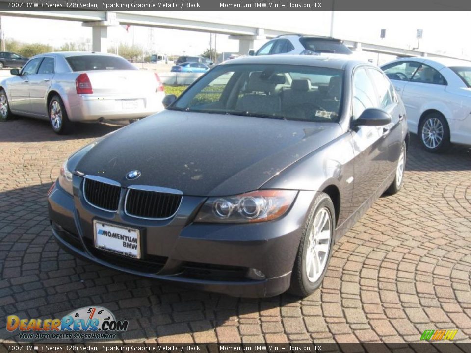 2007 BMW 3 Series 328i Sedan Sparkling Graphite Metallic / Black Photo #3