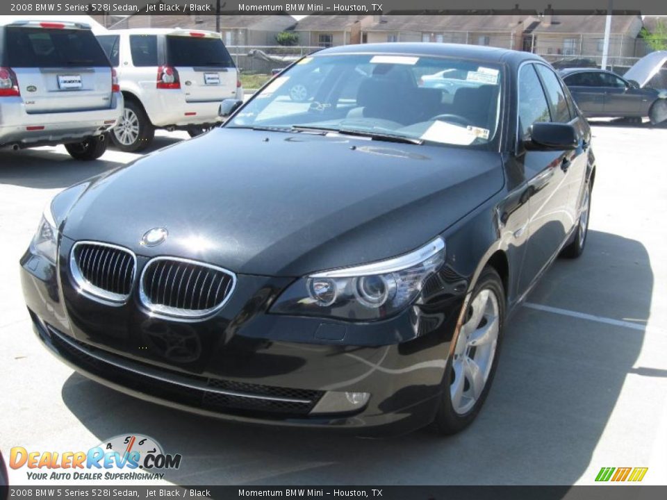 2008 BMW 5 Series 528i Sedan Jet Black / Black Photo #1