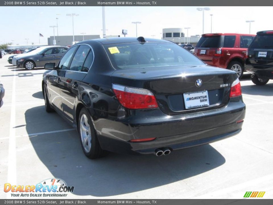 2008 BMW 5 Series 528i Sedan Jet Black / Black Photo #2