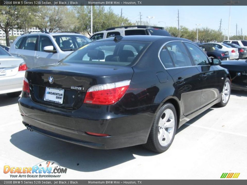 2008 BMW 5 Series 528i Sedan Jet Black / Black Photo #3