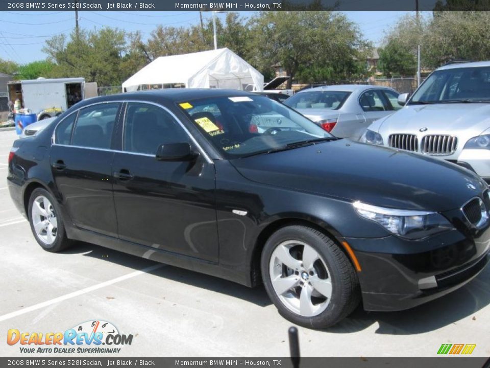 2008 BMW 5 Series 528i Sedan Jet Black / Black Photo #4
