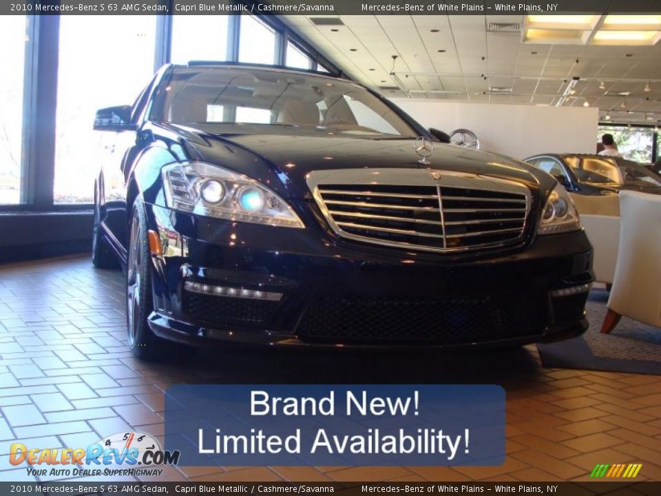2010 Mercedes-Benz S 63 AMG Sedan Capri Blue Metallic / Cashmere/Savanna Photo #1