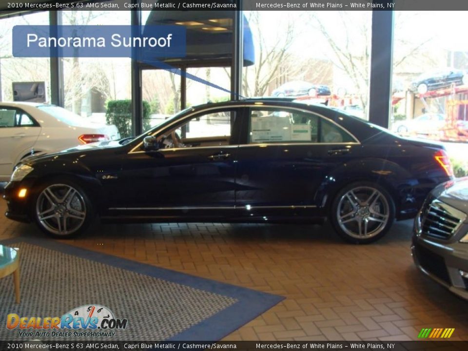2010 Mercedes-Benz S 63 AMG Sedan Capri Blue Metallic / Cashmere/Savanna Photo #3