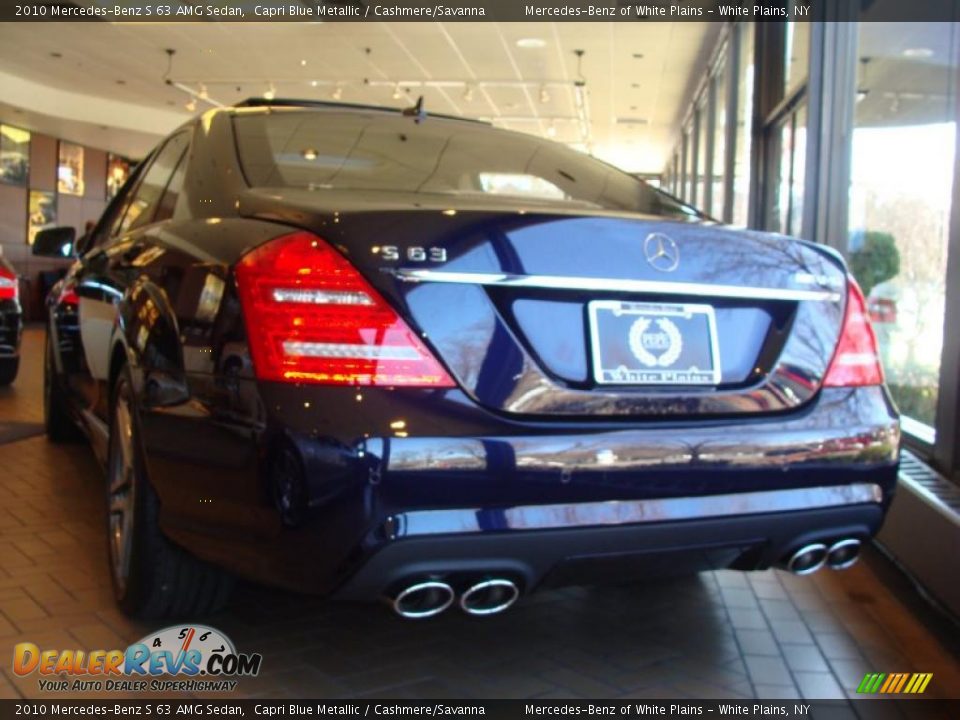2010 Mercedes-Benz S 63 AMG Sedan Capri Blue Metallic / Cashmere/Savanna Photo #4