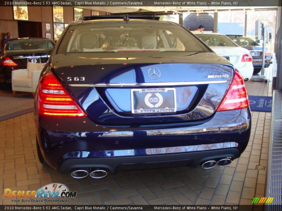 2010 Mercedes-Benz S 63 AMG Sedan Capri Blue Metallic / Cashmere/Savanna Photo #5