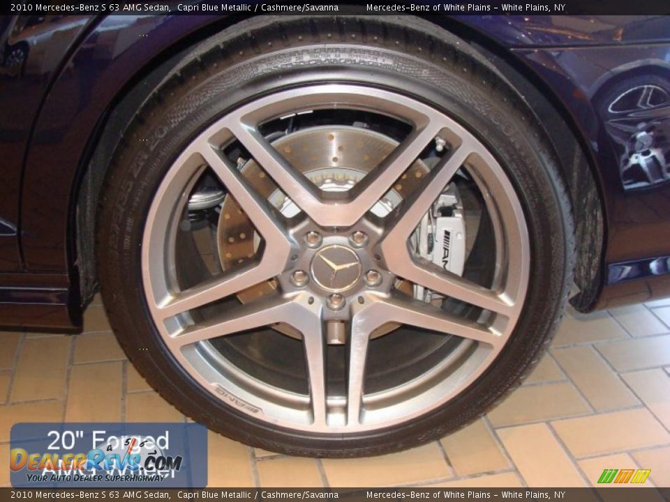 2010 Mercedes-Benz S 63 AMG Sedan Capri Blue Metallic / Cashmere/Savanna Photo #6