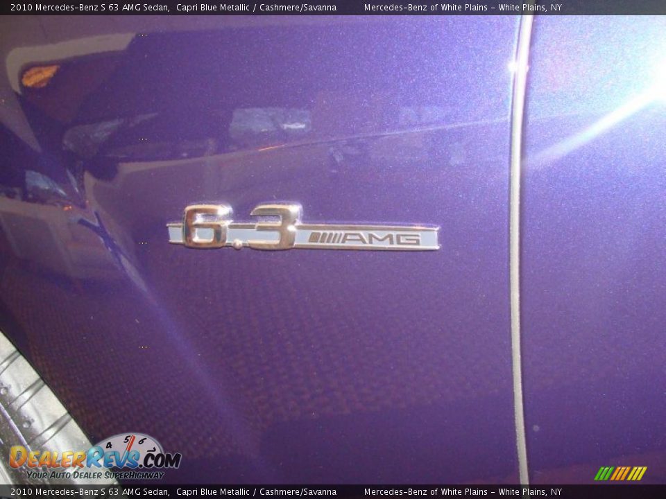 2010 Mercedes-Benz S 63 AMG Sedan Capri Blue Metallic / Cashmere/Savanna Photo #7