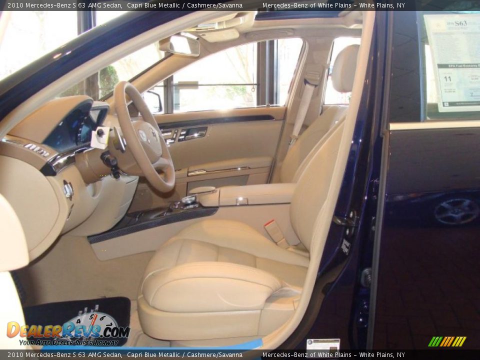 2010 Mercedes-Benz S 63 AMG Sedan Capri Blue Metallic / Cashmere/Savanna Photo #12