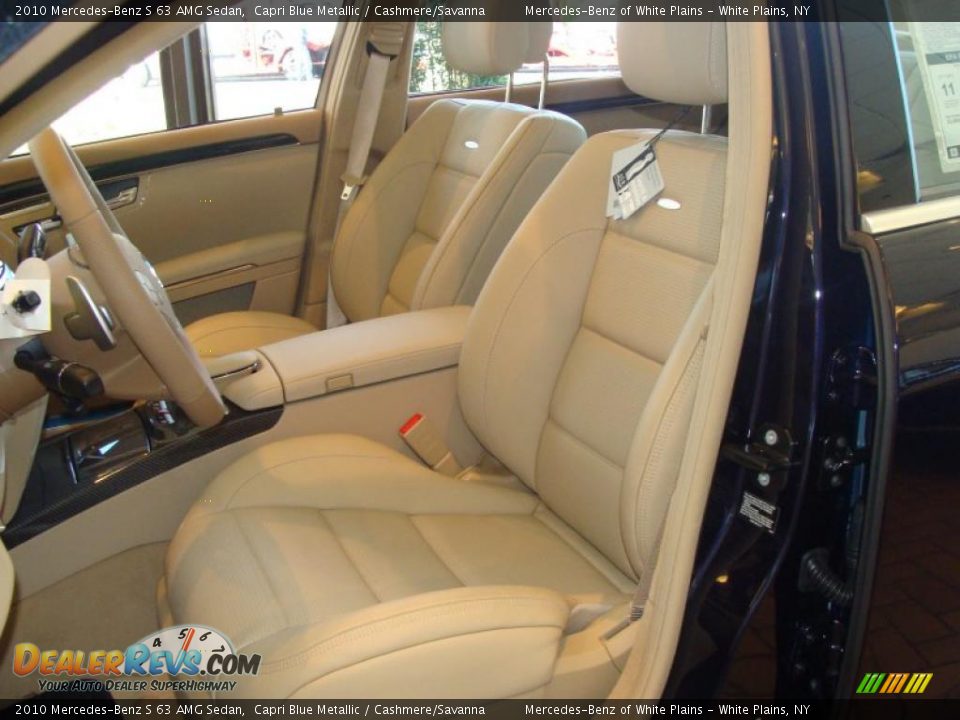 2010 Mercedes-Benz S 63 AMG Sedan Capri Blue Metallic / Cashmere/Savanna Photo #14