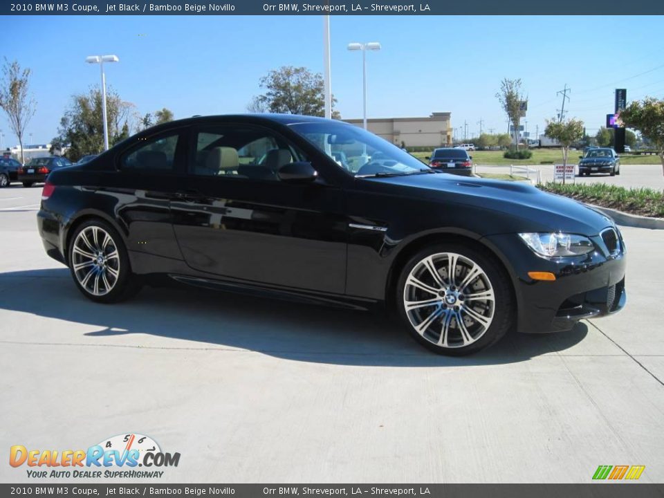2010 BMW M3 Coupe Jet Black / Bamboo Beige Novillo Photo #2