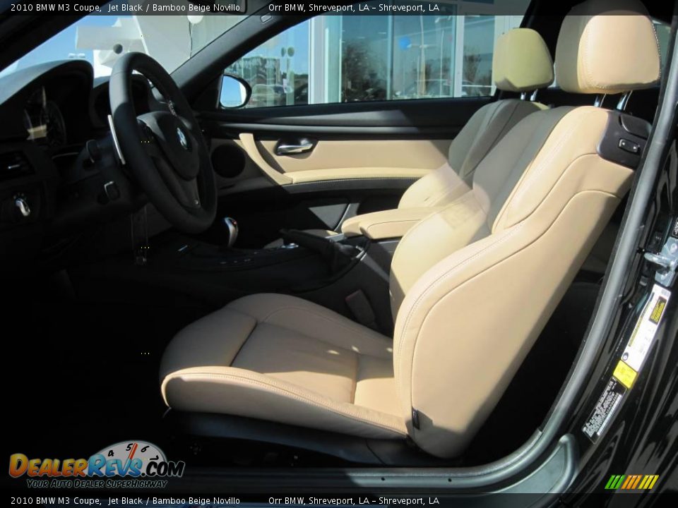 2010 BMW M3 Coupe Jet Black / Bamboo Beige Novillo Photo #7