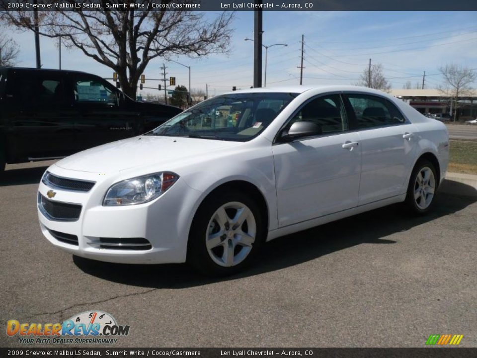 2009 Chevrolet Malibu LS Sedan Summit White / Cocoa/Cashmere Photo #3