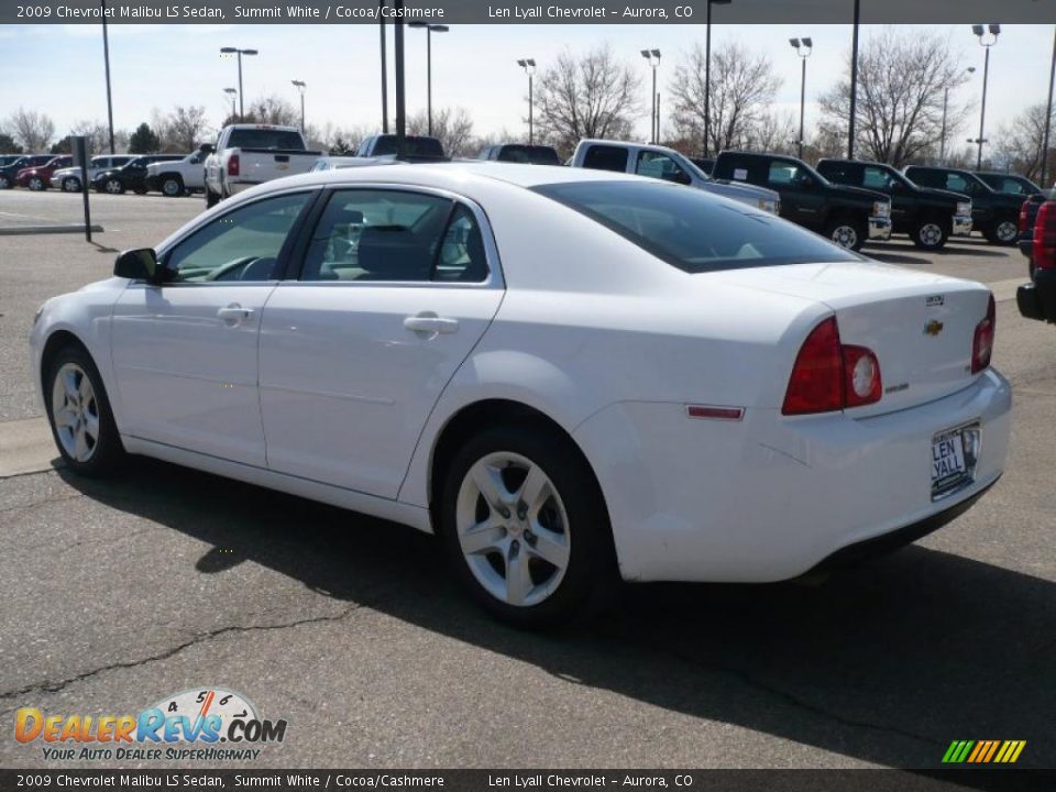 2009 Chevrolet Malibu LS Sedan Summit White / Cocoa/Cashmere Photo #4