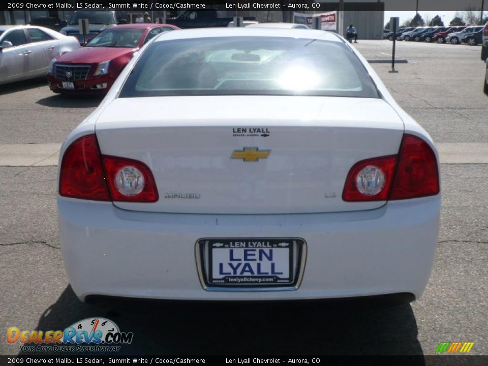 2009 Chevrolet Malibu LS Sedan Summit White / Cocoa/Cashmere Photo #5