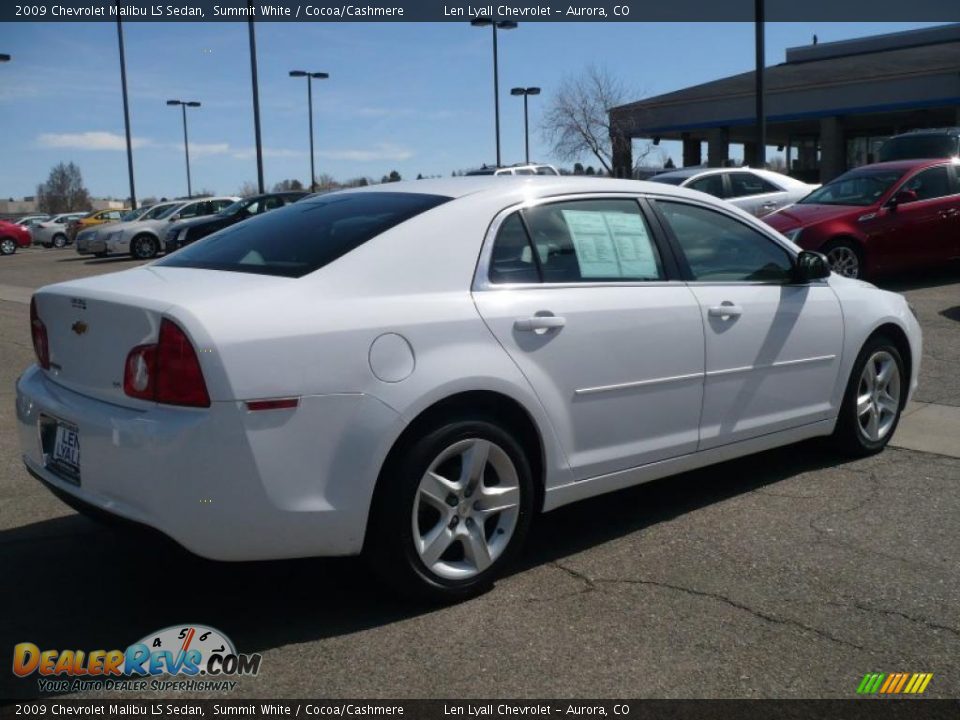 2009 Chevrolet Malibu LS Sedan Summit White / Cocoa/Cashmere Photo #6