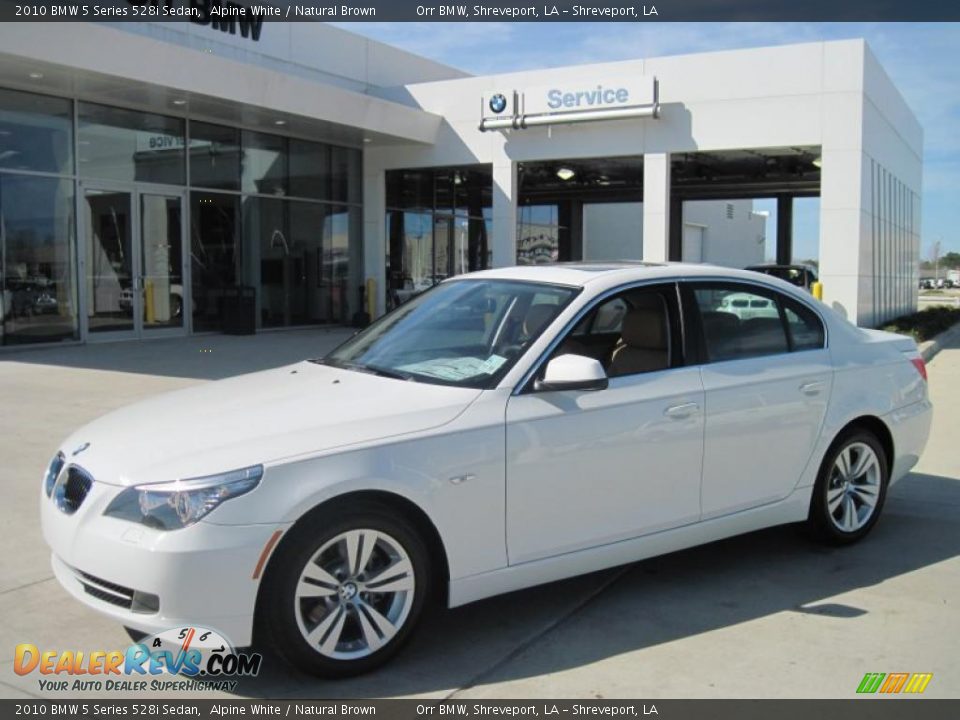 2010 BMW 5 Series 528i Sedan Alpine White / Natural Brown Photo #1