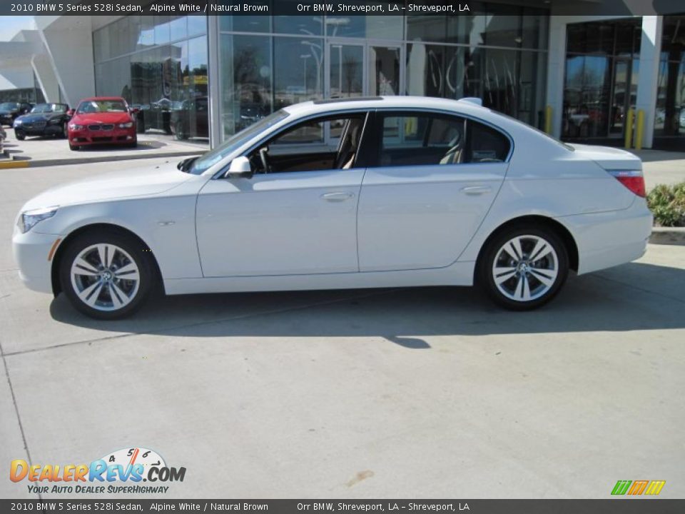 2010 BMW 5 Series 528i Sedan Alpine White / Natural Brown Photo #3