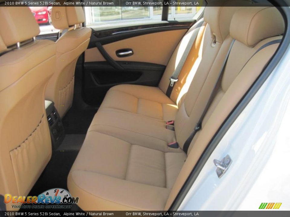2010 BMW 5 Series 528i Sedan Alpine White / Natural Brown Photo #8