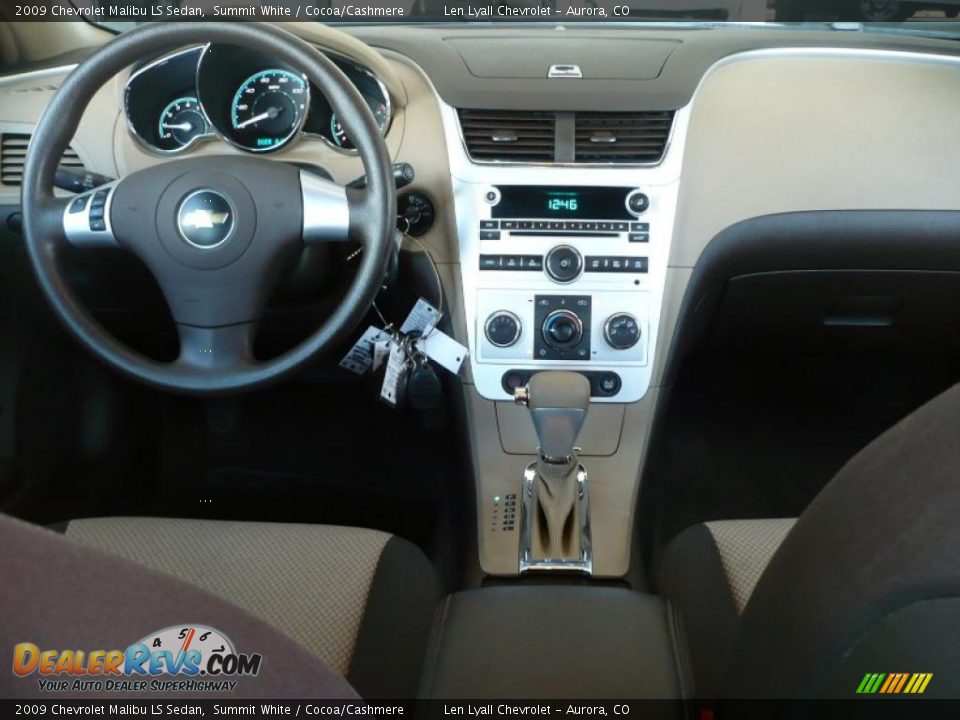 2009 Chevrolet Malibu LS Sedan Summit White / Cocoa/Cashmere Photo #16