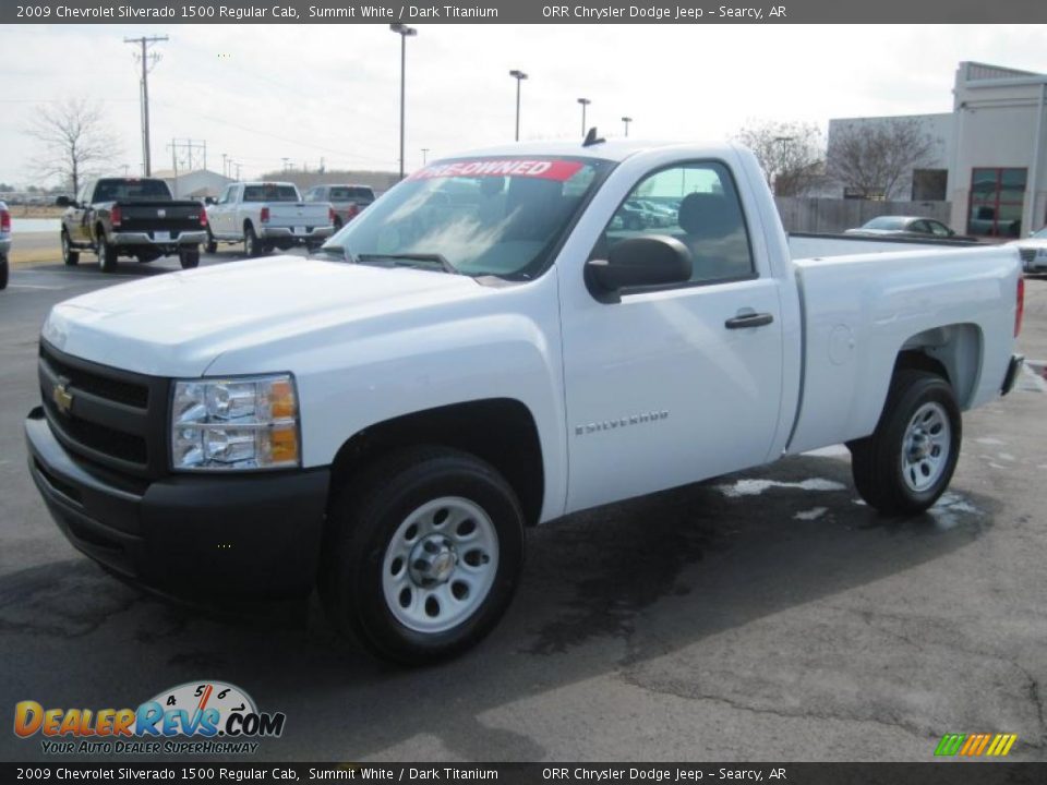2009 Chevrolet Silverado 1500 Regular Cab Summit White / Dark Titanium Photo #1