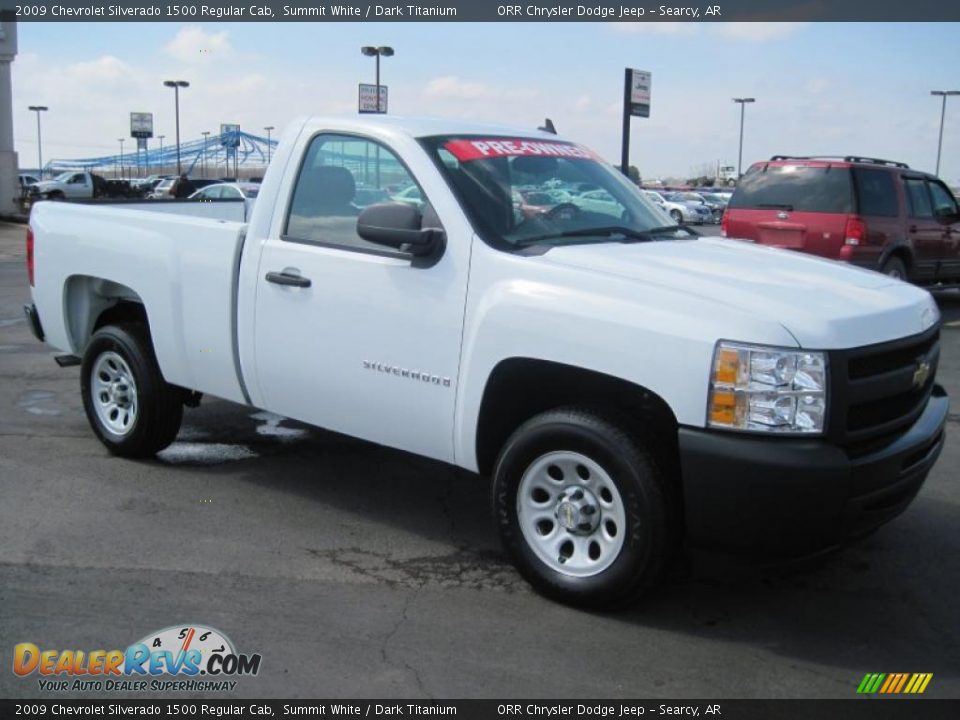2009 Chevrolet Silverado 1500 Regular Cab Summit White / Dark Titanium Photo #3