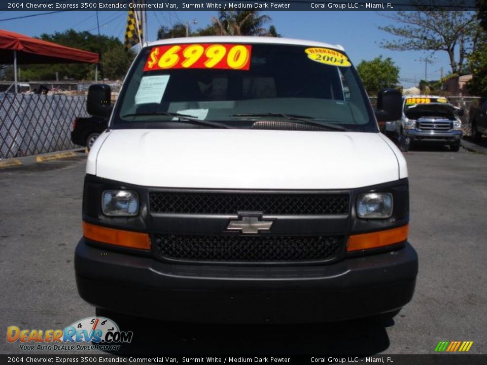 2004 Chevrolet Express 3500 Extended Commercial Van Summit White / Medium Dark Pewter Photo #2