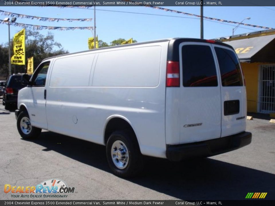 2004 Chevrolet Express 3500 Extended Commercial Van Summit White / Medium Dark Pewter Photo #4